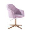 Křeslo ROMA VELUR na zlatém kříži - levandule