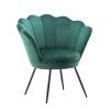 Křeslo FREY VELUR s černými nohami - zelené