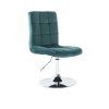 Židle TOLEDO VELUR na stříbrném talíři - zelená