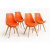 Jídelní židle  Bali - oranžová - SET 4 ks