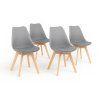 Jídelní židle  Bali - šedá - SET 4 ks