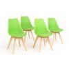 Jídelní židle  Bali - zelená - SET 4 ks