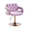 Židle ADRIA VELUR na zlatém talíři - levandule