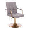 Židle VERONA GOLD na zlatém talíři - šedá