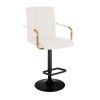 Barová židle VERONA GOLD na černém talíři - bílá