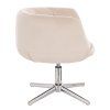 Židle MONTANA VELUR na stříbrném kříži - krémová
