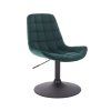 Židle PARIS VELUR na černém talíři - zelená