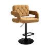 Barová židle  ADRIA VELUR na černém talíři - medová