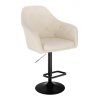 Barová židle ANDORA na černém talíři - krémová