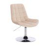 Židle PARIS VELUR na stříbrném talíři - krémová