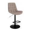 Barová židle PARIS VELUR na černém talíři - latte