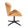 Židle MILANO MAX VELUR na černém kříži - medová