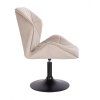 Židle MILANO MAX VELUR na černém talíři - latte