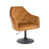 Křeslo ANDORA VELUR na černém talíři - medové
