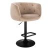 Barová židle MONTANA VELUR na černém talíři - latte