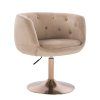 Židle MONTANA VELUR na zlatém talíři - latte