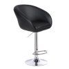 Barová židle VENICE na stříbrném talíři - černá