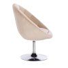Křeslo VERA VELUR na stříbrném talíři - latte
