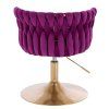 Židle LYON VELUR na zlatém talíři - fuchsie