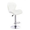 Barová židle LIVIO na stříbrném talíři - bílá