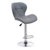 Barová židle LIVIO na stříbrném talíři - šedá