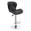 Barová židle LIVIO na stříbrném talíři - černá