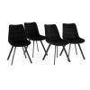 Židle ORLEN VELUR - černá - set 4ks