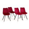 Židle ORLEN VELUR - vínová - set 4ks