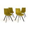 Židle ORLEN VELUR - žlutá - set 4ks