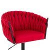 Židle NORDEN VELUR na černém kříži - červená