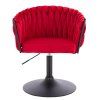 Židle NORDEN VELUR na černém talíři - červená