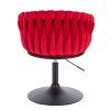 Židle NORDEN VELUR na černém talíři - červená