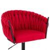 Židle NORDEN VELUR na černém talíři - červená