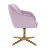Židle AVOLA VELUR na zlatém kříži - levandule