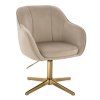 Židle AVOLA VELUR na zlatém kříži - latte