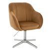 Židle AVOLA VELUR na stříbrném kříži - medová