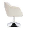 Židle AVOLA VELUR na stříbrném talíři - bílá
