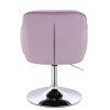 Židle AVOLA VELUR na stříbrném talíři - levandule