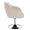Židle AVOLA VELUR na stříbrném talíři - krémová
