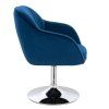 Židle AVOLA VELUR na stříbrném talíři - modrá