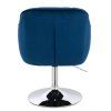 Židle AVOLA VELUR na stříbrném talíři - modrá