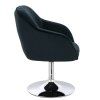 Židle AVOLA VELUR na stříbrném talíři - černá