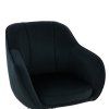 Židle AVOLA VELUR na stříbrném talíři - černá