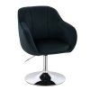 Židle AVOLA VELUR na stříbrném talíři - černá