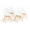 Jídelní židle  Bali - bílá - SET 4 ks