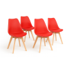 Jídelní židle  Bali - červená - SET 4 ks