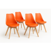 Jídelní židle  Bali - oranžová - SET 4 ks