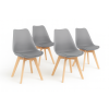 Jídelní židle  Bali - šedá - SET 4 ks