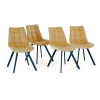 Židle ORLEN VELUR - béžová - set 4ks