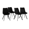 Židle ORLEN VELUR - černá - set 4ks